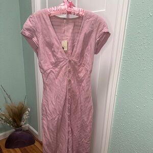 Free People New In Town Midi Dress Small Lilac NWT